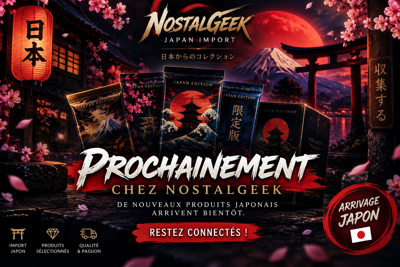 Prochainement chez NostalGeek — nouveaux produits japonais